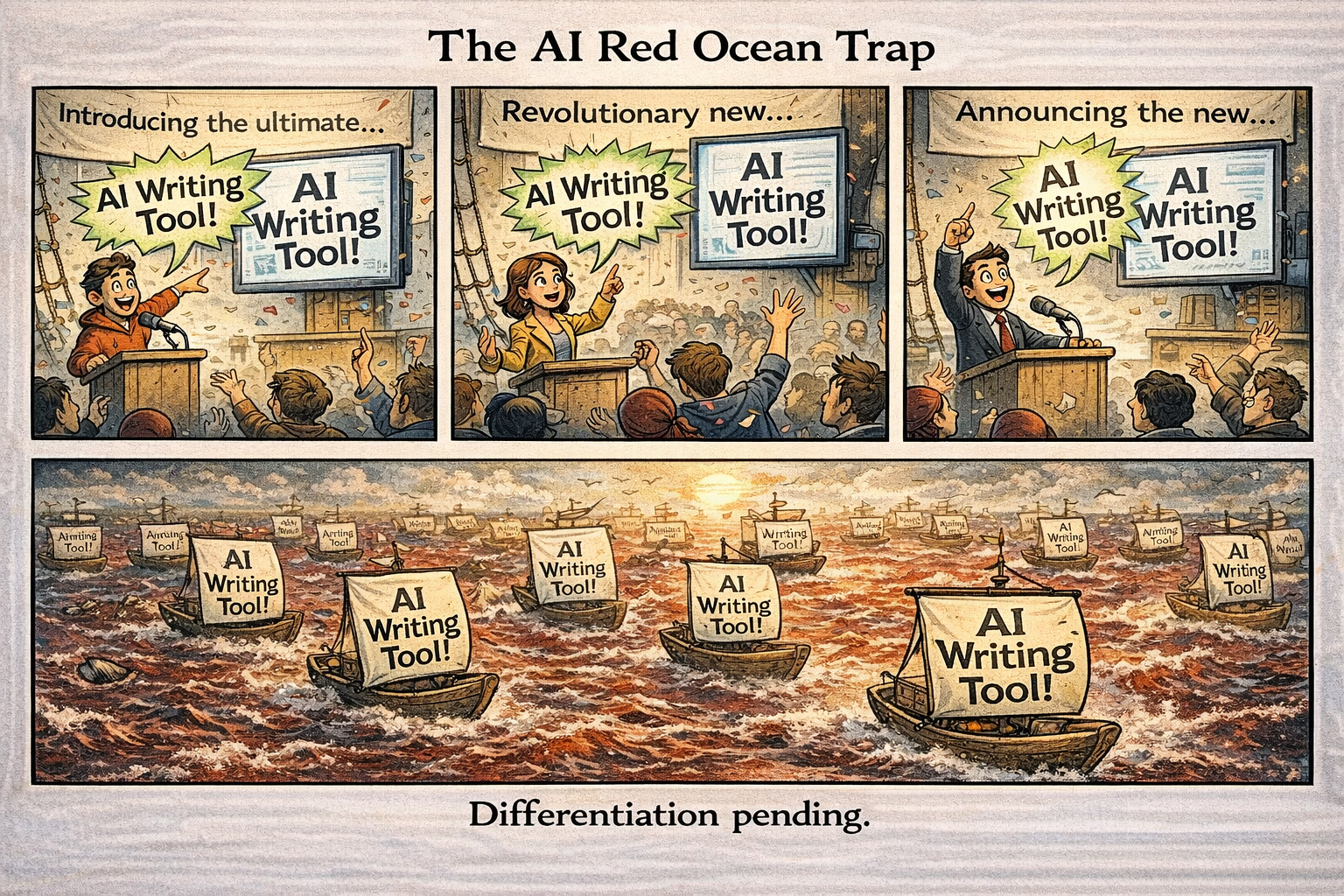 The AI Red Ocean Trap: When “AI-Powered” Stops Being a Strategy
